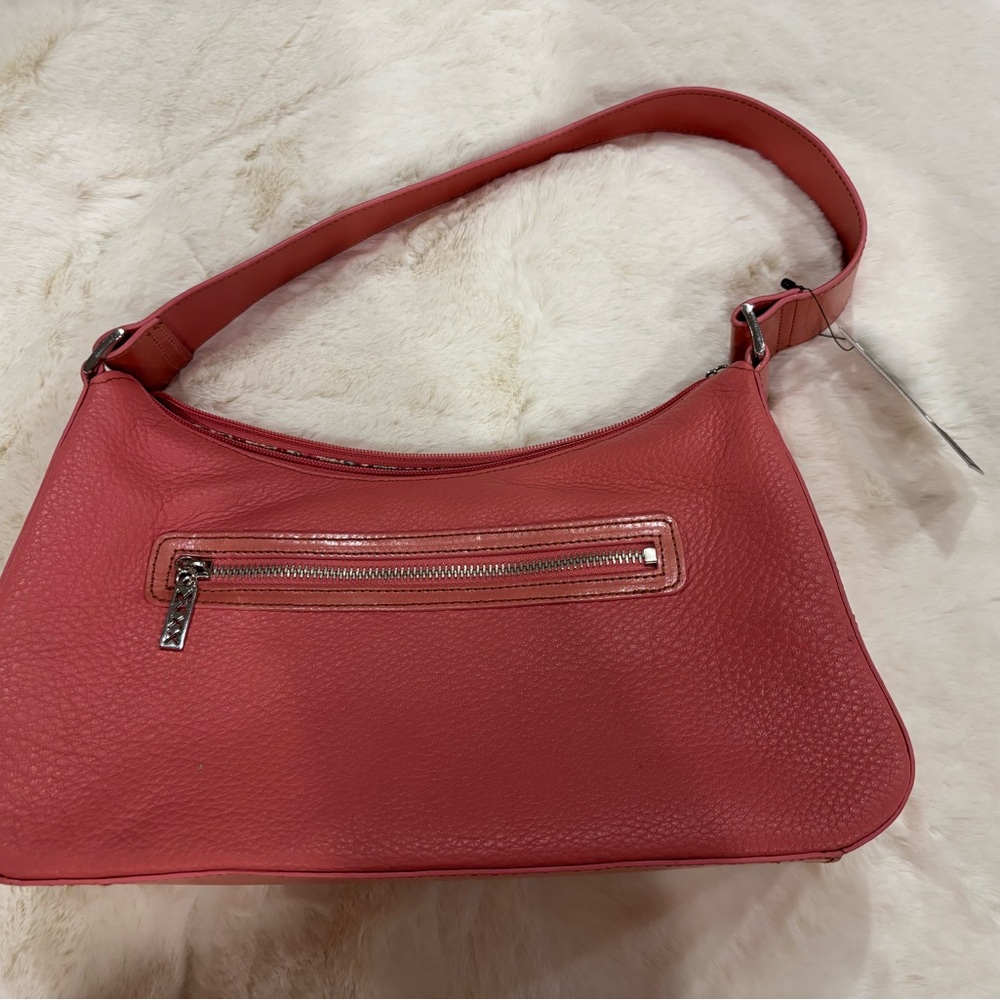 Maxx New York Coral Leather Shoulder Bag